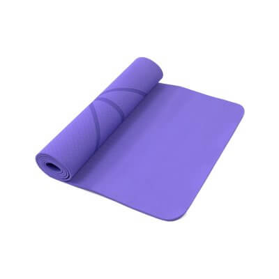 Коврик для фитнеса TPE 183*61*0.6 c рисунком (фиолетовый)-1
