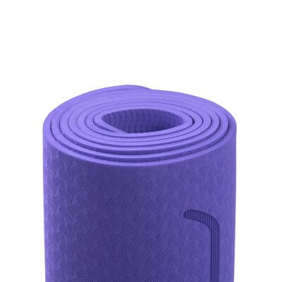 Коврик для фитнеса TPE 183*61*0.6 c рисунком (фиолетовый)-3